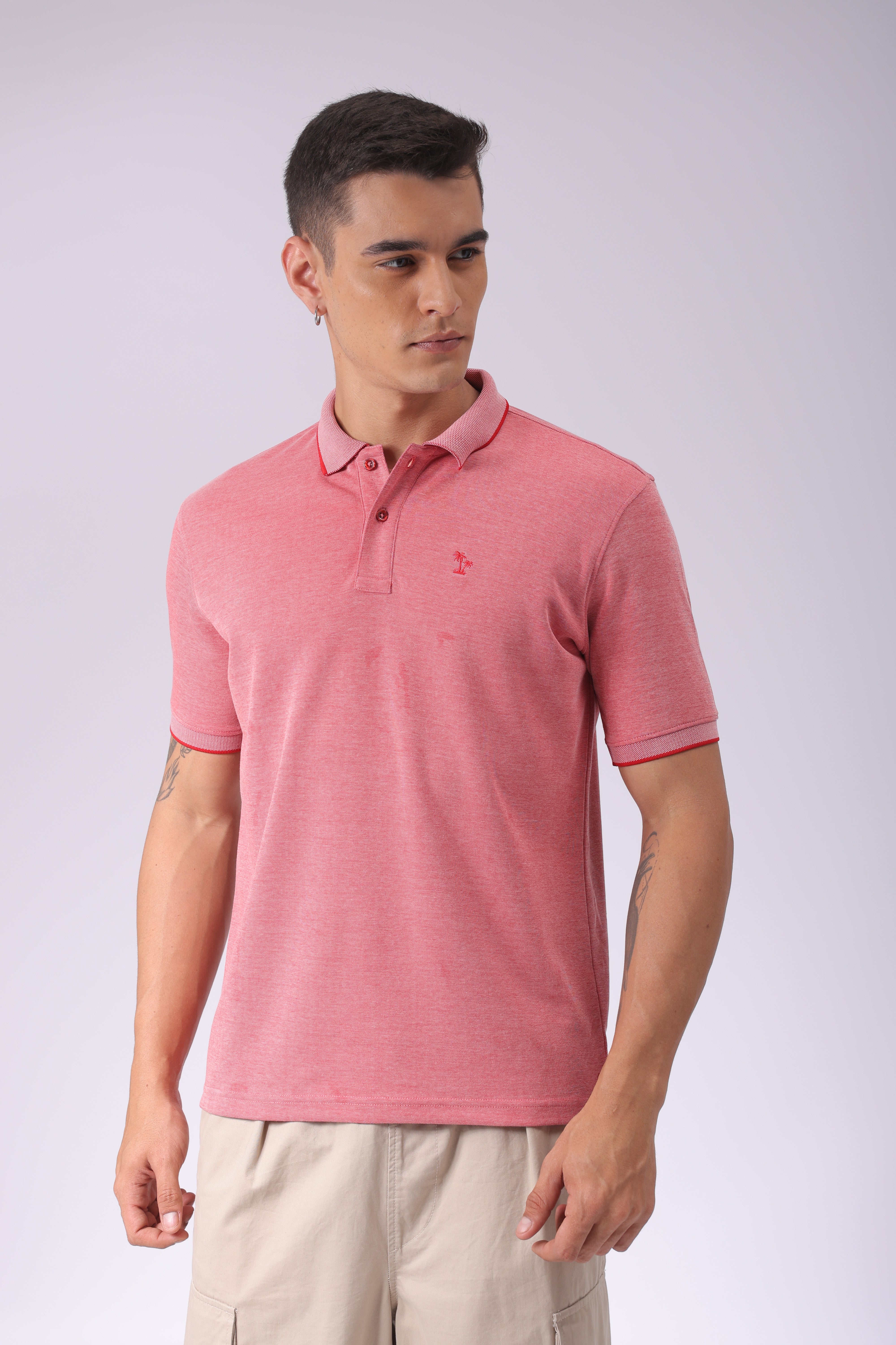 Men's Regular Fit PlaceMen'st Embroidery Polo Tshirt