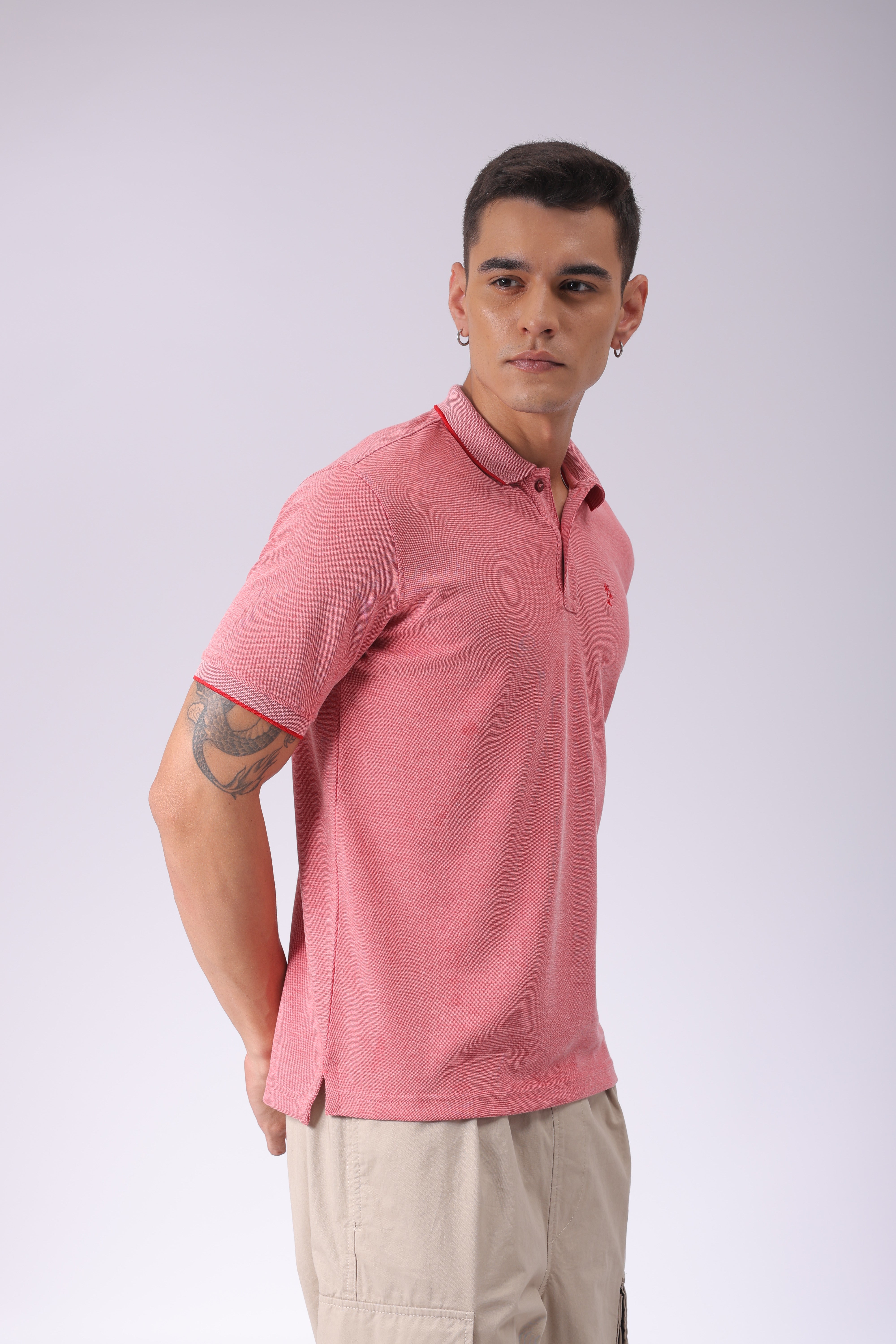 Men's Regular Fit PlaceMen'st Embroidery Polo Tshirt