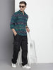 Men's Green Relaxed Fit Textured Casual Shirt