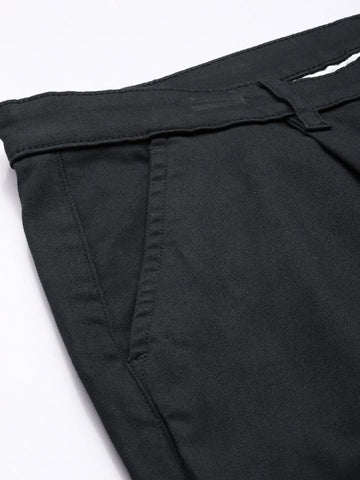 Men's Navy Blue Relaxed Fit Casual Chinos