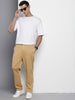 Men's Brown Relaxed Fit Casual Chinos