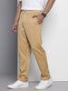 Men's Brown Relaxed Fit Casual Chinos