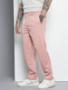 Men's Pink Relaxed Fit Casual Chinos