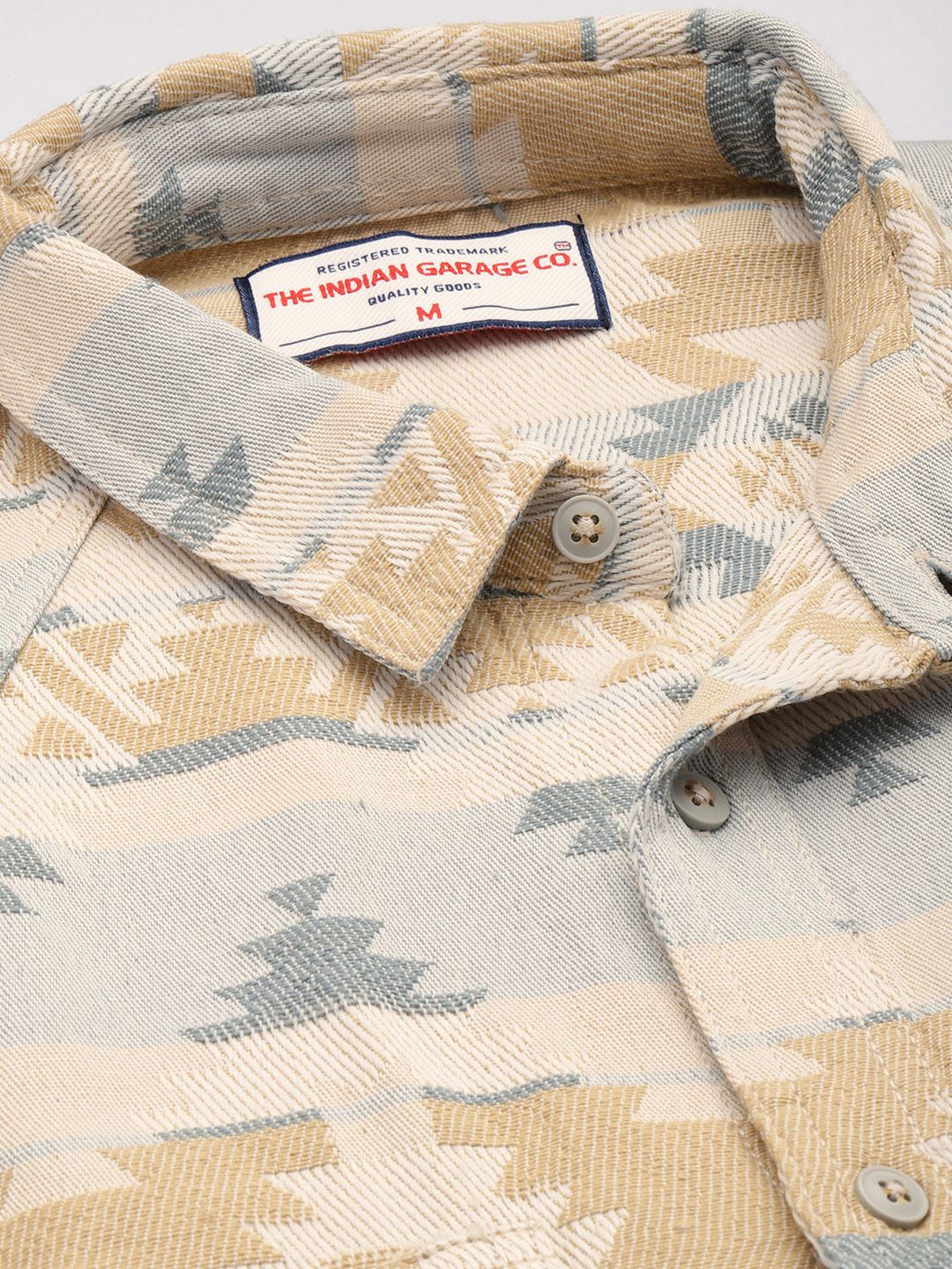 Men's Multicolor Relaxed Fit Textured Casual Shirt