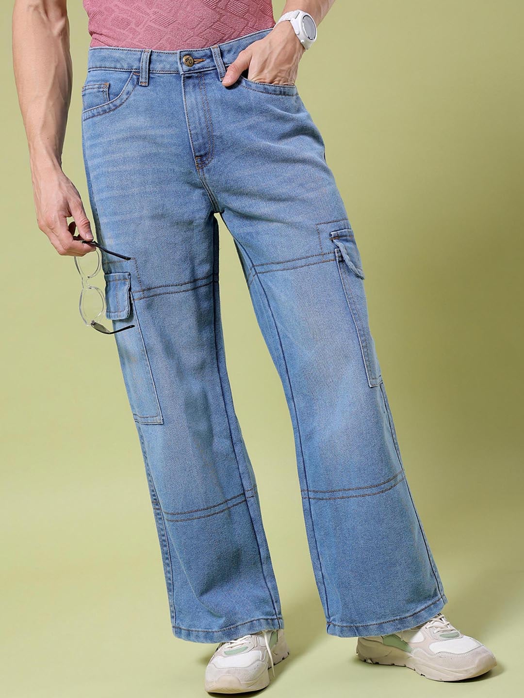 Shop Men Wide Leg Jeans Online.