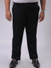 Men's Plus Size Black Regular Fit Solid Chinos