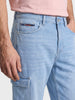 Men's Blue Baggy Fit Solid Street Wear Jeans