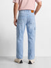 Men's Blue Baggy Fit Solid Street Wear Jeans