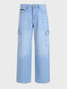Men's Blue Baggy Fit Solid Street Wear Jeans