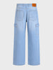 Men's Blue Baggy Fit Solid Street Wear Jeans