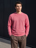 Men's Pink Regular Fit Solid Casual Sweatshirts