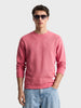 Men's Pink Regular Fit Solid Casual Sweatshirts