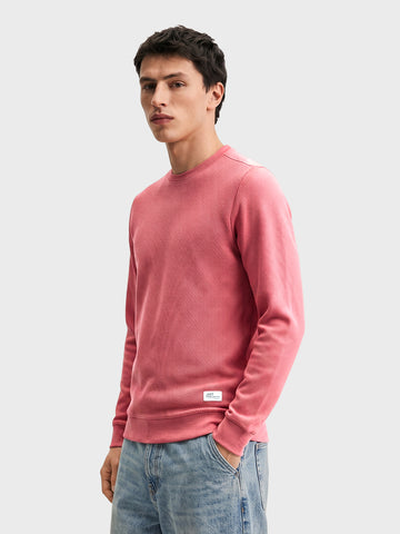 Men's Pink Regular Fit Solid Casual Sweatshirts