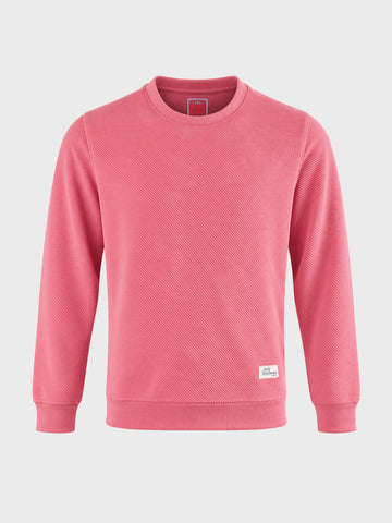 Men's Pink Regular Fit Solid Casual Sweatshirts