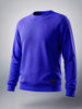 Men's Blue Print Regular Fit Solid Casual Sweat Shirt