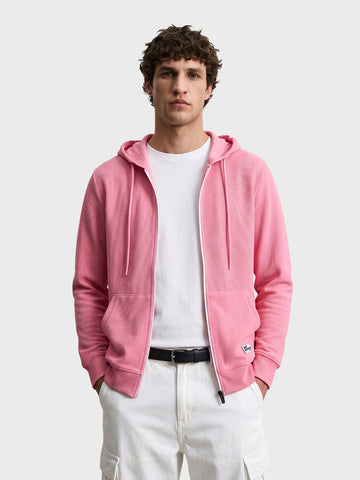 Men's Pink Regular Fit Solid Casual Sweatshirts