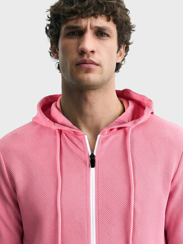 Men's Pink Regular Fit Solid Casual Sweatshirts