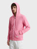 Men's Pink Regular Fit Solid Casual Sweatshirts