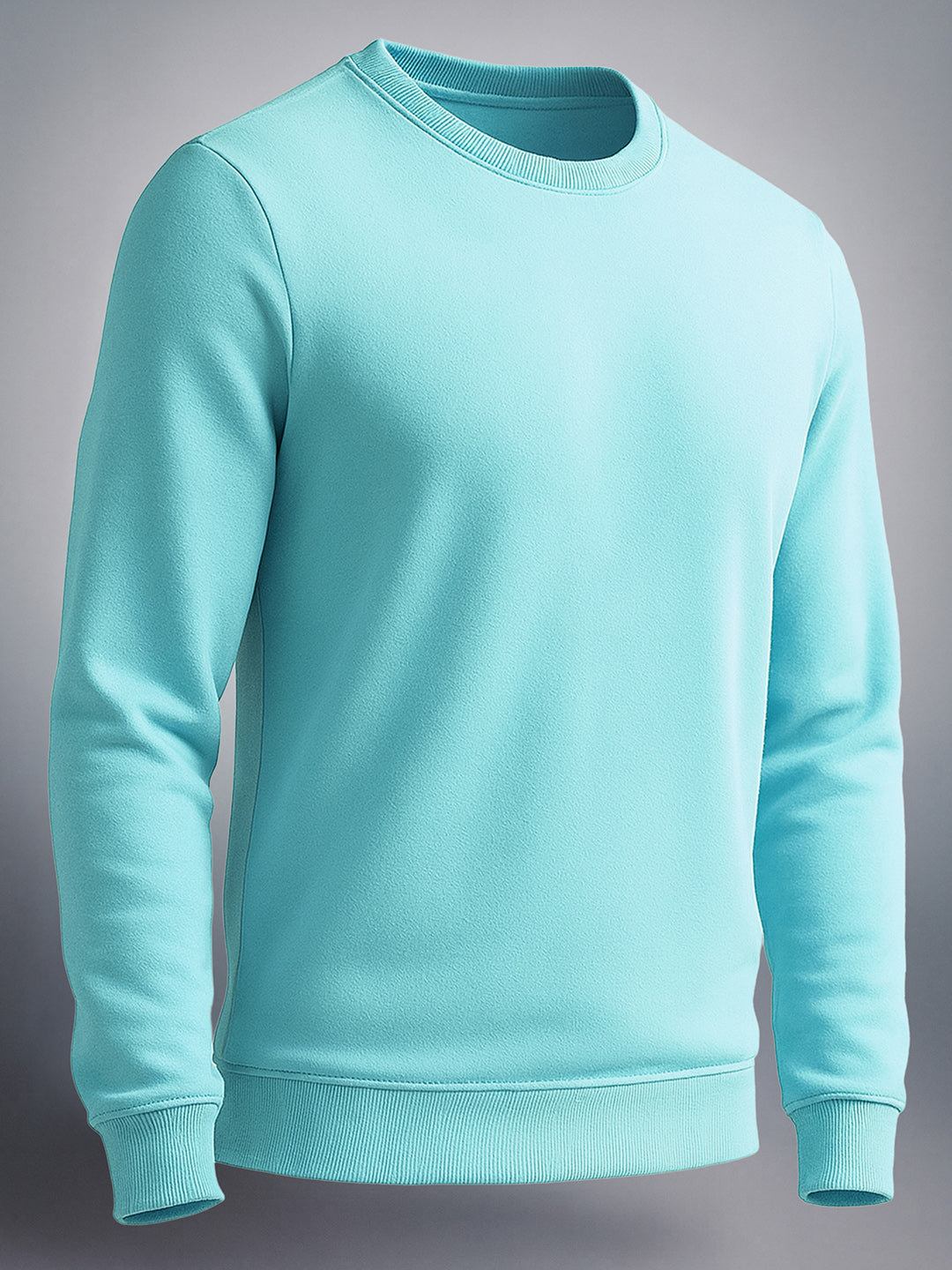 Men's Green Regular Fit Solid Casual Sweatshirt