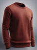 Men's Khaki Regular Fit Solid Casual Sweatshirt