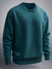 Men's Green Oversized Fit Solid Casual Sweatshirt