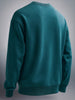 Men's Green Oversized Fit Solid Casual Sweatshirt