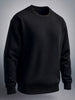Men's Black Oversized Fit Solid Casual Sweatshirt