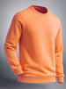 Men's Orange Oversized Fit Solid Casual Sweatshirt