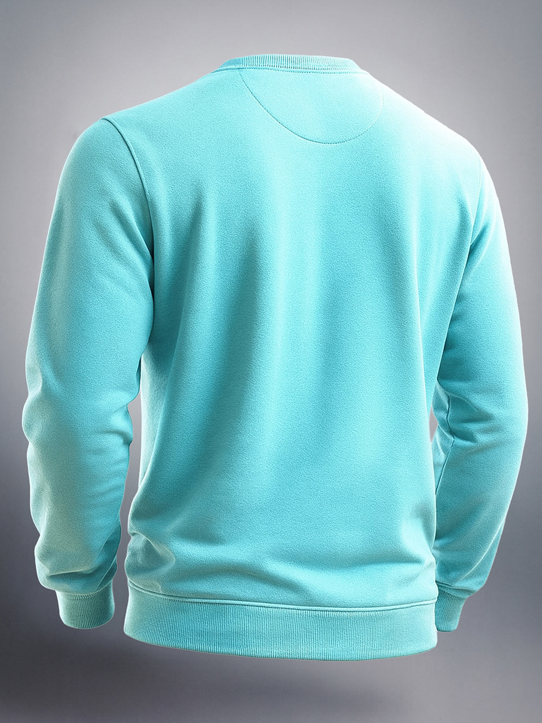 Men's Green Oversized Fit Solid Casual Sweatshirt