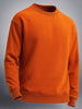 Men's Orange Oversized Fit Solid Casual Sweatshirt