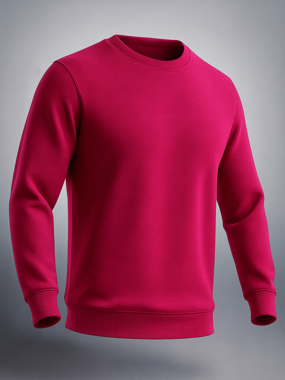 Men's Red Oversized Fit Solid Casual Sweatshirt