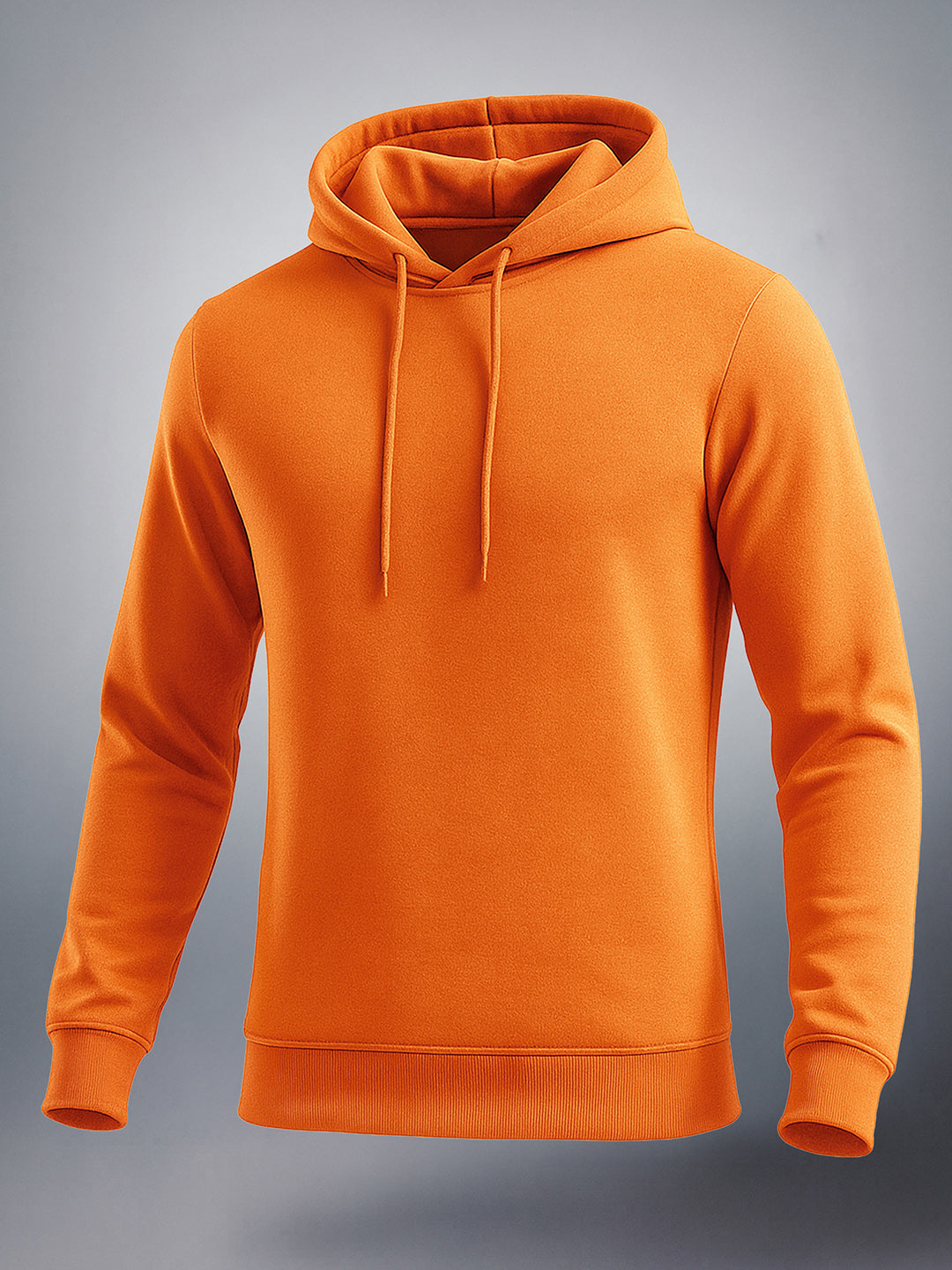 Men's Oxidised Orange Regular Fit Solid Casual Sweat Shirt