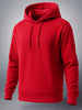Men's Red Regular Fit Solid Casual Sweatshirt