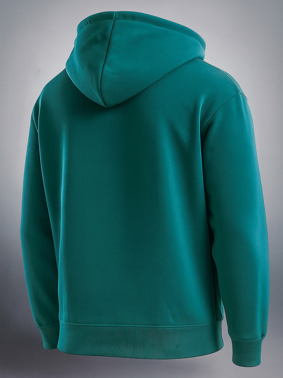 Men's Green Regular Fit Solid Casual Sweatshirt