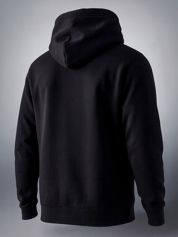 Men's Black Regular Fit Solid Casual Sweatshirt