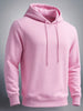 Men's Pink Regular Fit Solid Casual Sweatshirt