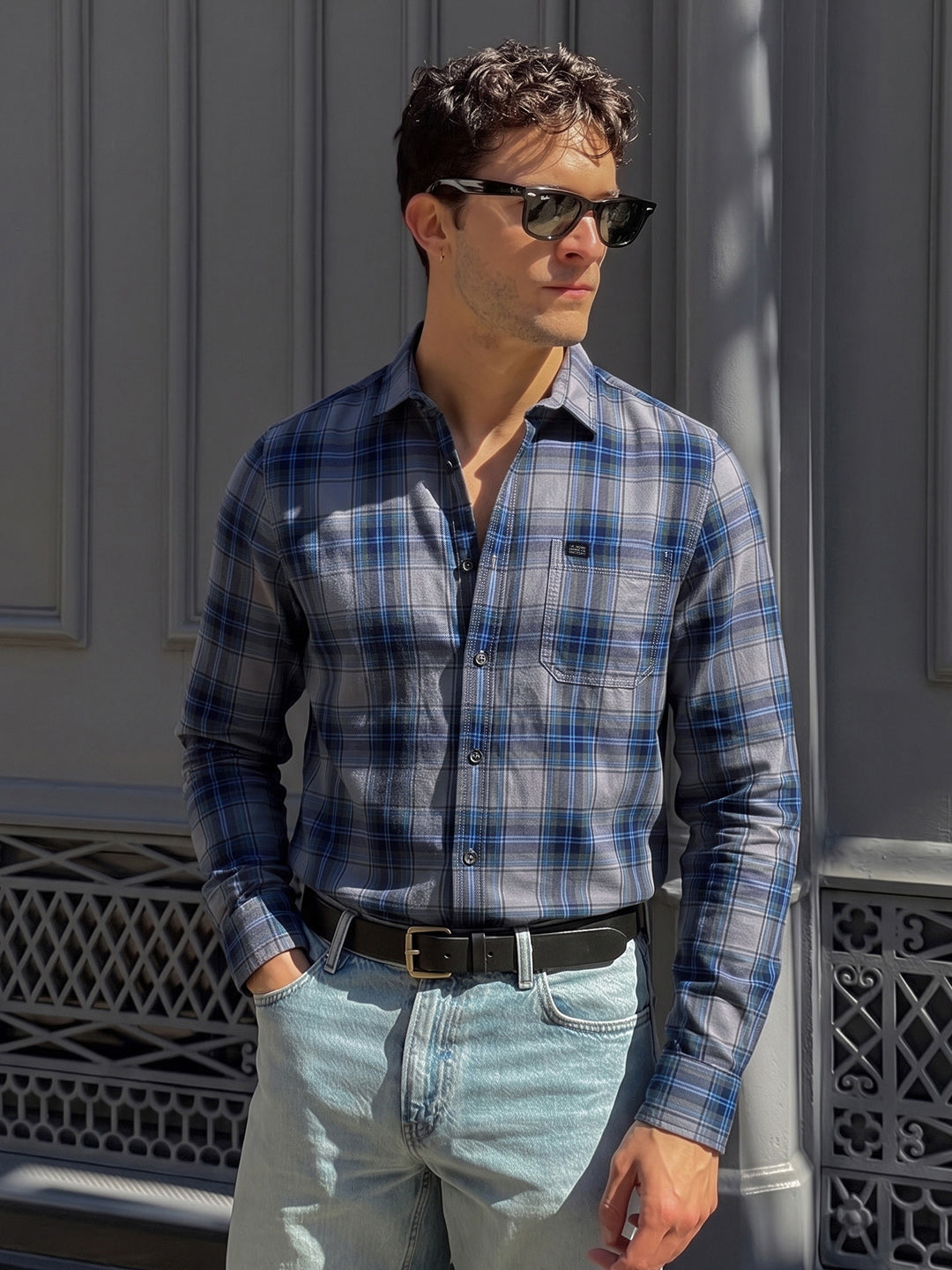 Men's Checked Slim Fit Shirt