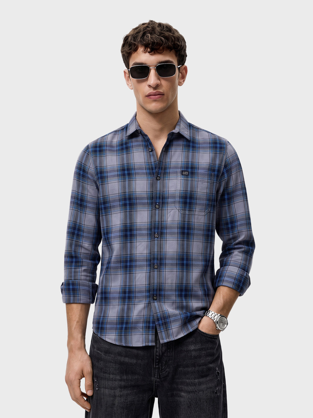Men's Checked Slim Fit Shirt
