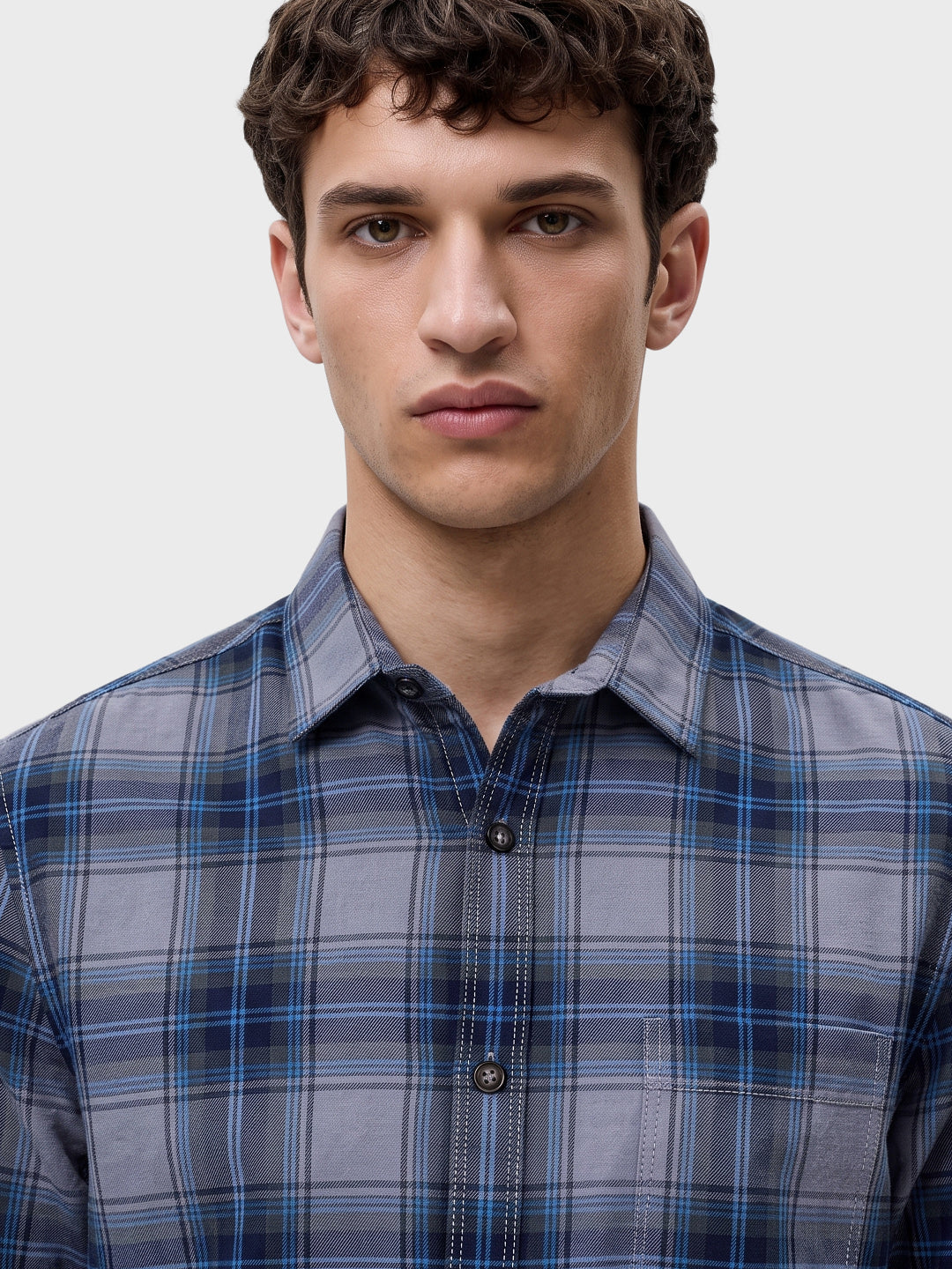Men's Checked Slim Fit Shirt