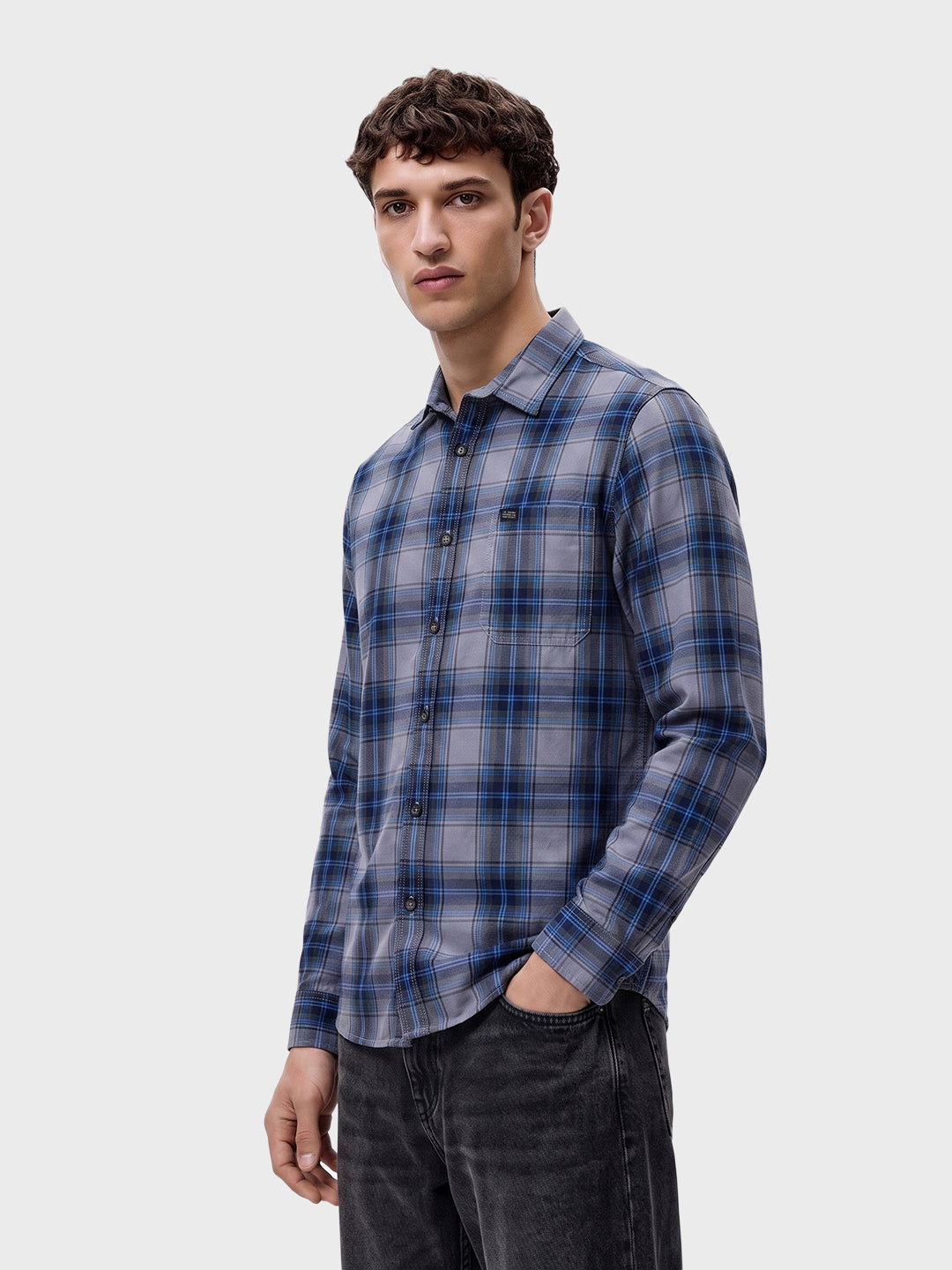 Men's Checked Slim Fit Shirt