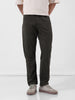 Men's Dark Olive Straight Fit Textured Casual Trouser