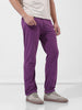 Men Straight Fit Purple Trousers