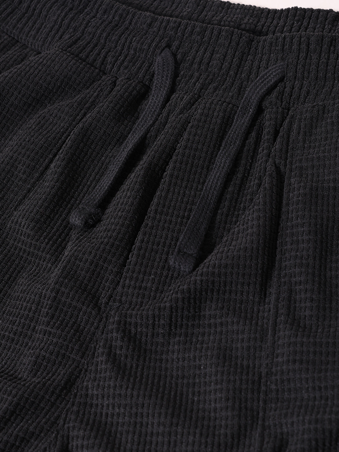 Men's Black Loose Fit Solid Utility Joggers