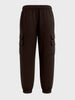 Men's Brown Loose Fit Solid Utility Joggers