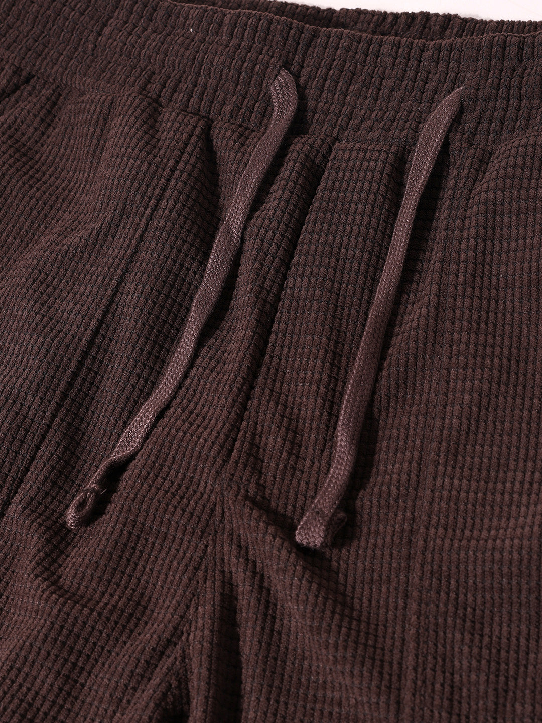 Men's Brown Loose Fit Solid Utility Joggers