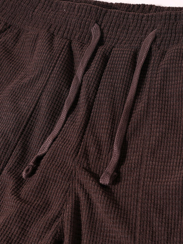 Men's Brown Loose Fit Solid Utility Joggers