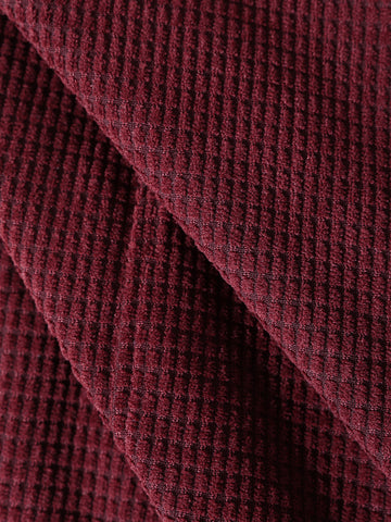 Men's Maroon Loose Fit Solid Utility Joggers