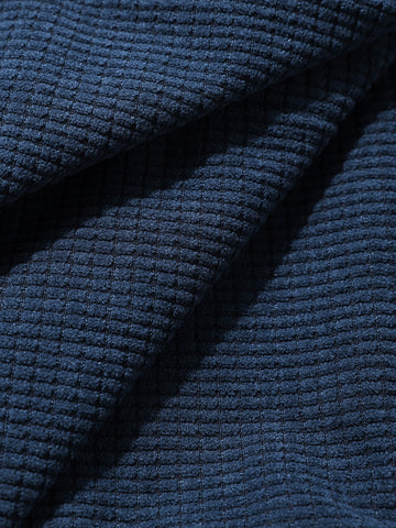 Men's Blue Loose Fit Solid Utility Joggers