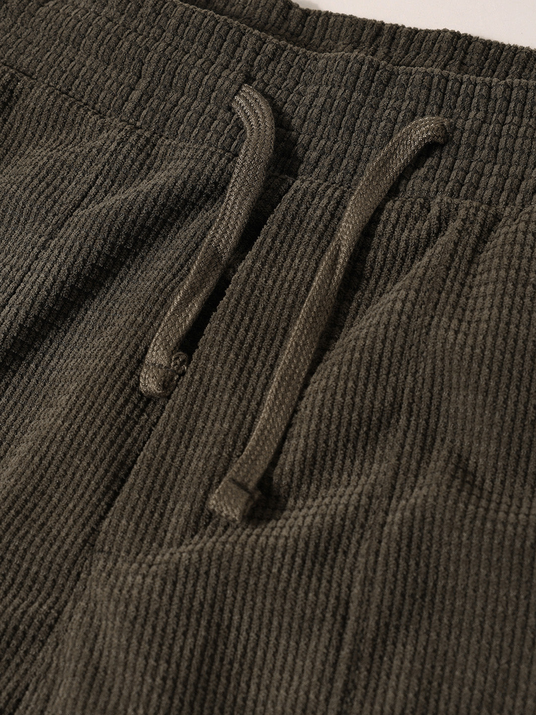 Men's Olive Loose Fit Solid Utility Joggers