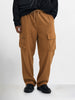 Men's Khaki Loose Fit Solid Utility Joggers